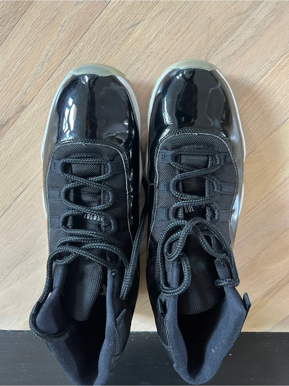 Men’s Air Jordan XI Black Basketball Sneakers with Blue Jumpman (No Box)